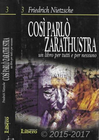 Copertina di Cosi parlo Zarathustra